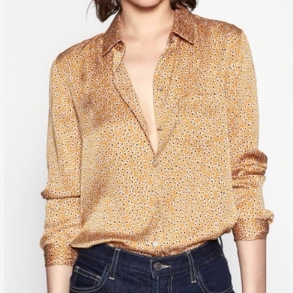 Perfect condition yellow floral blouse
